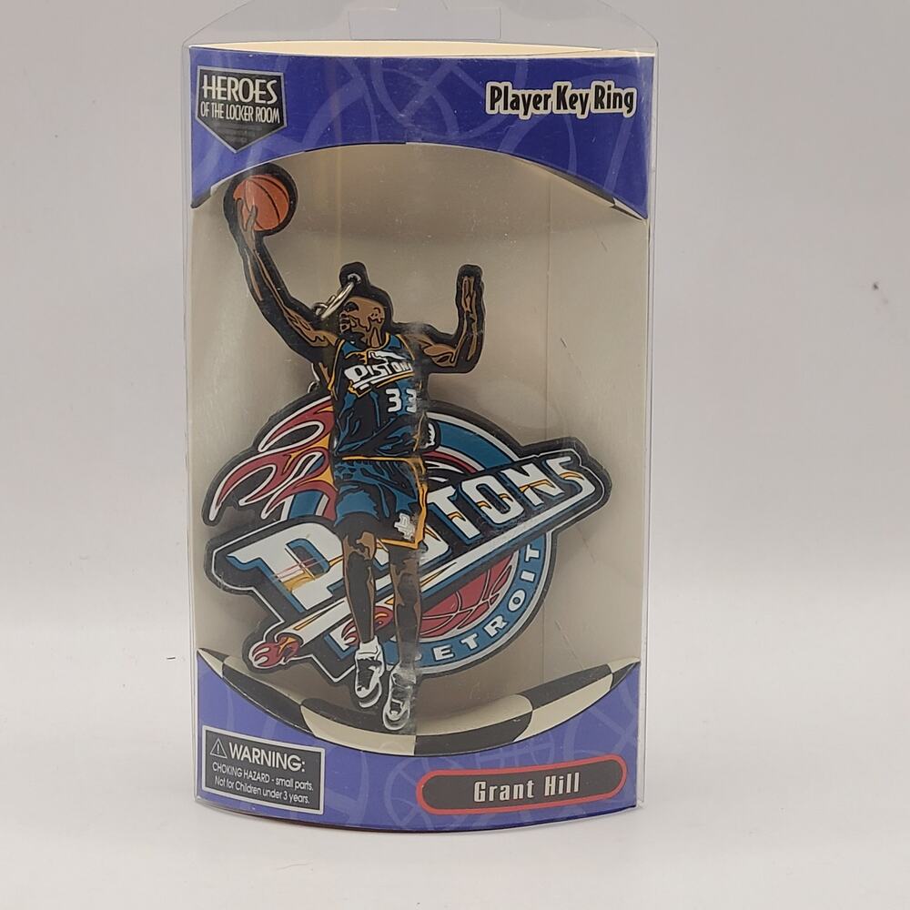 Vtg Grant Hill Heroes of The  Locker Room Players Keychain Detroit Pistons